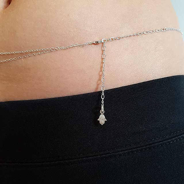 Belly chain silver top