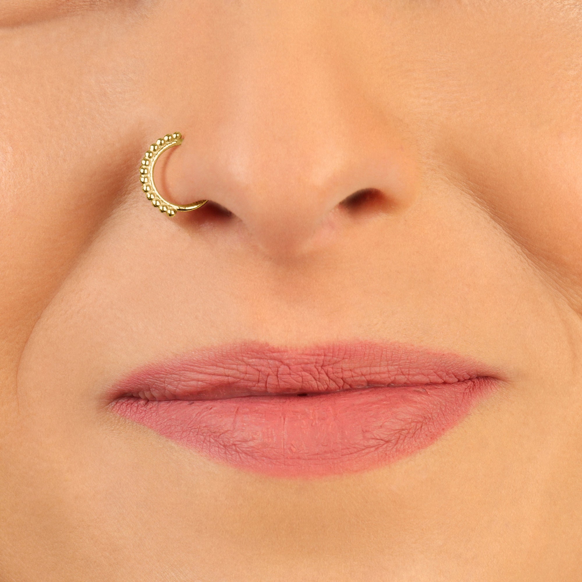 solid gold nose jewelry
