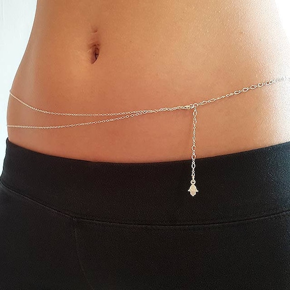 Super Sexy Double Silver Belly Chain Sterling Silver Body Chain