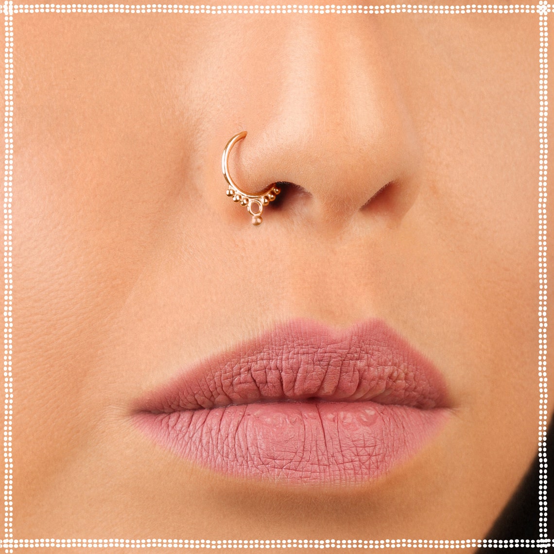 Rose Gold Nose Hoop Rose Gold Nose Ring Body Nose Ring Etsy