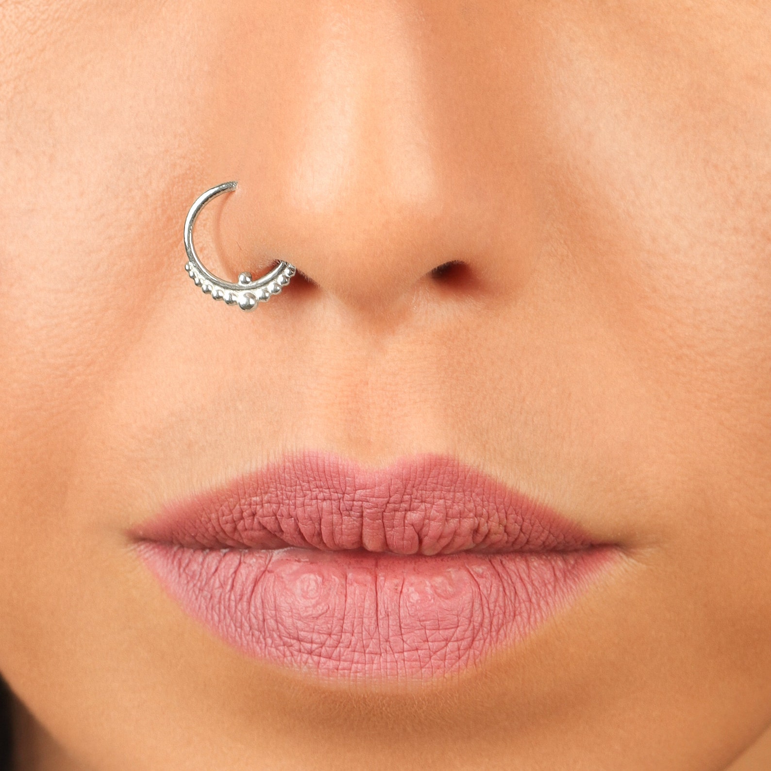India Nose Ring Silver Nose Ring Nose Hoops 18 Gauge Etsy