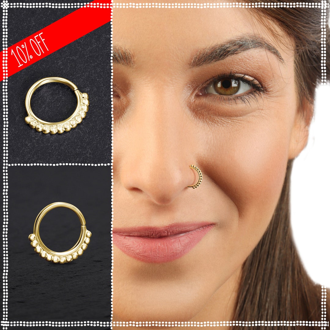 18 Gauge Nose Ring Minimalist Dainty Tiny Nostril Jewelry Etsy