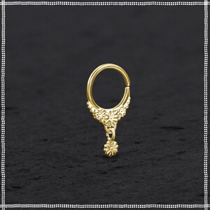 Beautiful Gold Nose Ring Piercing Nose Jewelry Solid Gold image 2