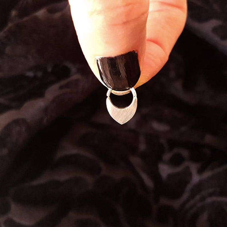 Septum jewelry. Body Piercing. Nose Jewelry. Triangle Septum Ring. Nose Piercing. Silver Septum Ring. Septum Hoop. Nose Hoop. Nose Jewelry image 3