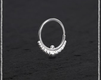 Silver Septum Ring , Septum jewelry , Septum , Indian Piercing , Body jewelry , Nose Hoop , Nose Ring,  Hoop earring , Body piercing