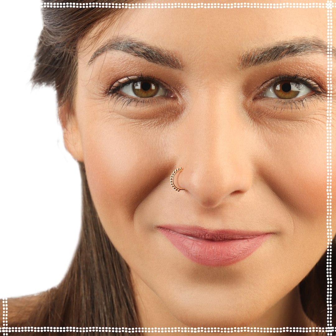 Rose Gold Nose Ring Gold Nose Hoop Gold Nose Ring Hoop Gold Nose Ring
