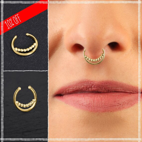 Gold faux septum ring deals