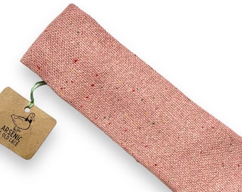 Men's Pink Blush Wool, Tweed, Multi-Speckled Neck Tie; Available as Skinny Tie/Slim Tie or Standard Tie