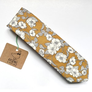 Men's Mustard Yellow, Ochre, Gold Neck Tie; Available as Skinny/Slim Tie or Standard Tie