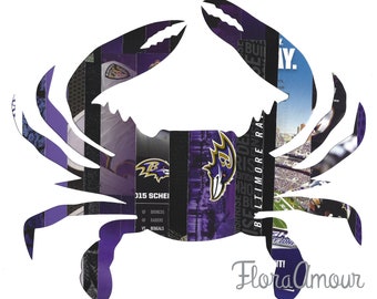 Baltimore Ravens Crab Art 8x10
