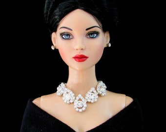 Doll Jewelry, larger stones are AB Rhinestones, not clear, jewelry for Tonner Tyler, Sybarite and other 16” fashion dolls by SohoDolls