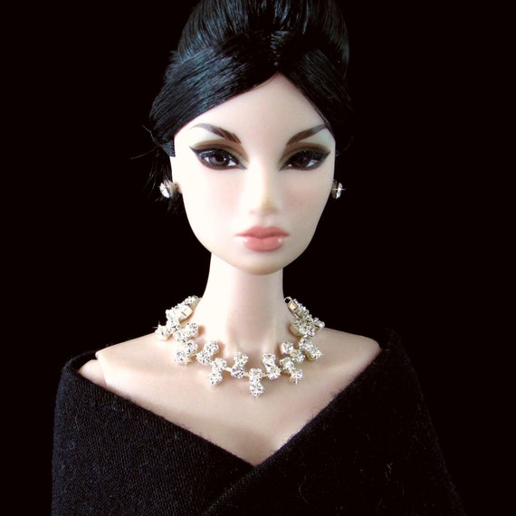 earrings Barbie Rhinestone Doll jewelry 