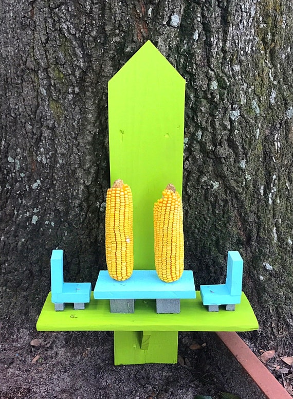 Custom Designed Wooden Corncob Squirrel Feeders Etsy