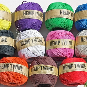 Hemp twine, 430ft 130 Metre, 1mm thick Hemp cord, 6 Strand 20LB BS, Perfect for friendship bracelets and necklaces image 1