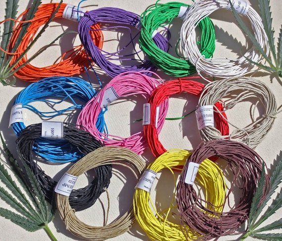 Hemp Twine, Cord for Macrame, Crafts Jewellery 10 Metre X 1MM