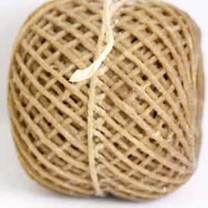 Organic Bees Waxed HEMP WICK,TWINE / Holds Flame like candle / Strong and Flexible for many craft use image 4