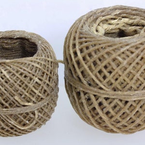 Organic Bees Waxed HEMP WICK,TWINE / Holds Flame like candle / Strong and Flexible for many craft use image 2