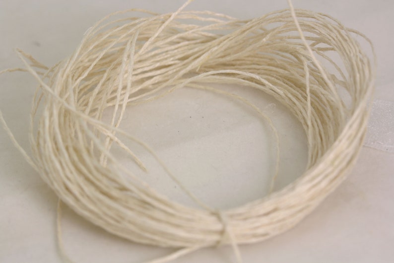 Hemp yarn fine twine 0.3mm 100% Natural organic image 4