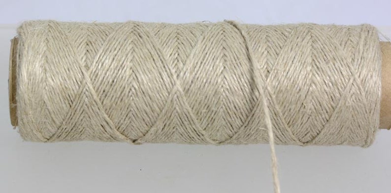 Hemp yarn fine twine 0.3mm 100% Natural organic image 1