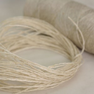 Hemp yarn fine twine 0.3mm 100% Natural organic image 3