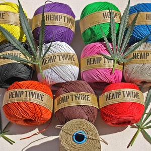 Hemp twine, 430ft 130 Metre, 1mm thick Hemp cord, 6 Strand 20LB BS, Perfect for friendship bracelets and necklaces image 2