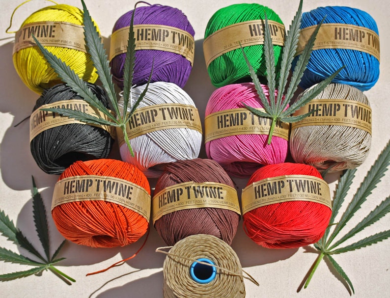 Hemp twine, 430ft 130 Metre, 1mm thick Hemp cord, 6 Strand 20LB BS, Perfect for friendship bracelets and necklaces image 2