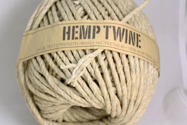 100 Natural Organic Hemp Twine Strong 4MM Sold in Etsy