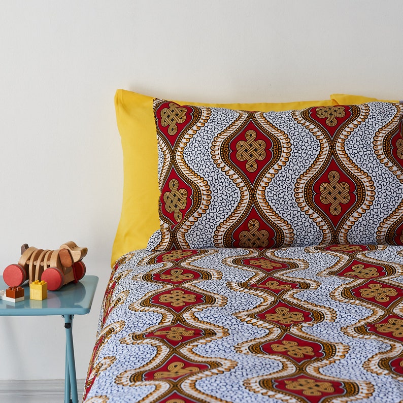 African Print Duvet Set Duvet Cover Ankara Bedding Etsy