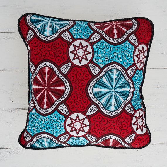 Africa Print Pillow African Fabric Cushion Living Room Etsy