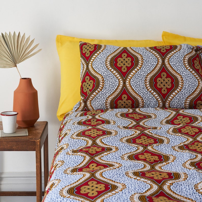 African Print Duvet Set Duvet Cover Ankara Bedding Etsy