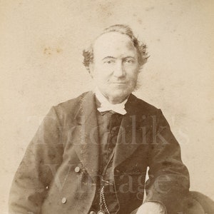 Victorian Man, Holding Book, Standing Portrait ~ CDV Photo ~ J D Cooper of Colchester ~ 1870s Antique Carte de Visite Photograph