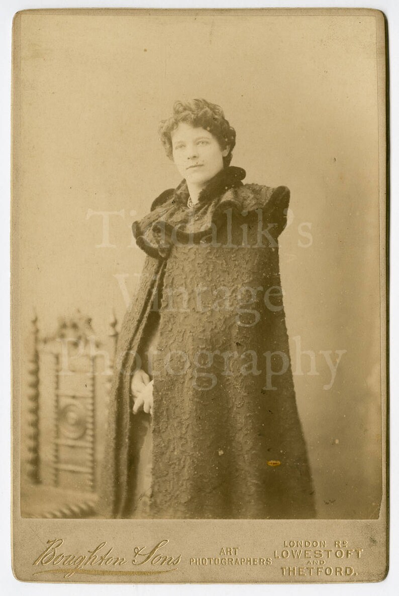 Cabinet Card Photo Victorian Young Pretty Woman Short Curly Etsy