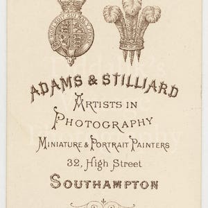 CDV Young Pretty Victorian Woman Portrait Stamped Aug 1880 Adams & Stilliard of Southampton England Antique Carte de Visite image 2
