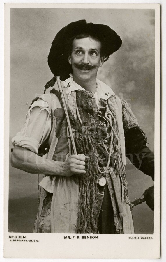 F R Benson Edwardian Stage Film Actor Postcard Beagles | Etsy