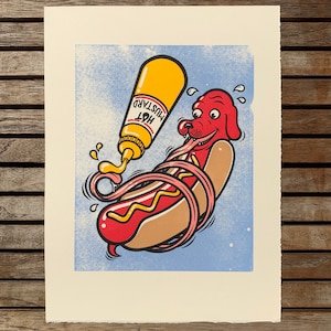 Hot Dog - Gocco Print