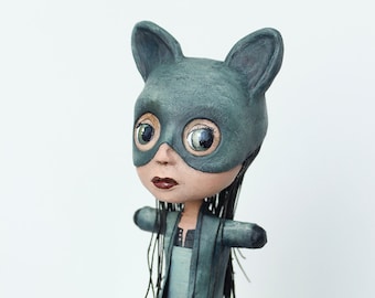 STELLA, groot schaakstuk, sculptuur, uniek stuk, gesigneerd door KriSoft