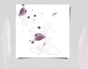 SPOTTED PETALS Minimal Eclectic Wall Art Print (Digital Download)