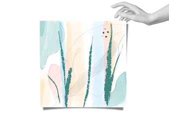 SUMMER MOOD wall art, printable abstract beach theme art