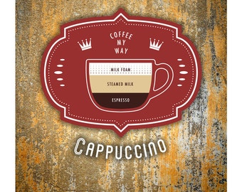 Coffee Poster by Im Different Press - Cappuccino