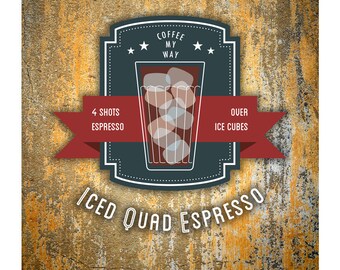 Coffee Poster by Im Different Press - Iced Quad Espresso
