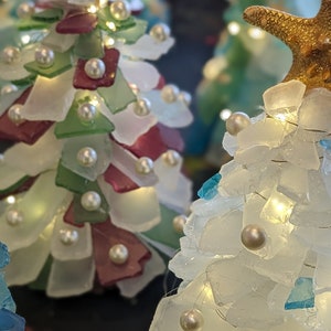 Sea Glass Trees (set of 3) Your color choices