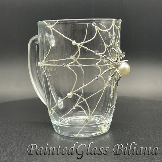 White spider coffee mug