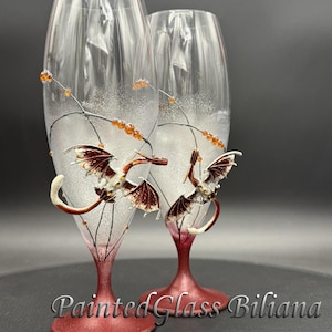 Bicchieri da birra drago marrone, set da 2