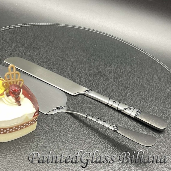 Black crystals cake serving set