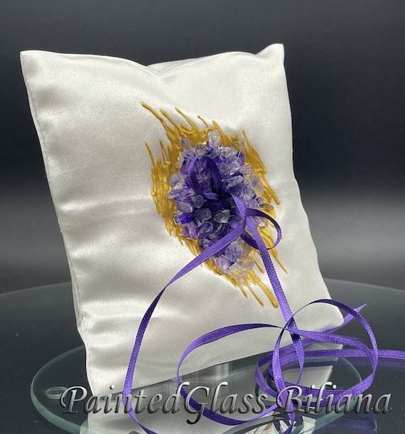 Amethyst Geode ring pillow