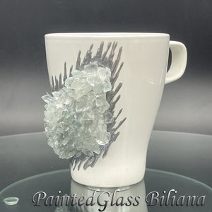 Keramik Silber Geode Kaffeebecher Geode Kaffeeglas