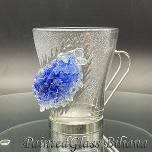 Blaue Geode Kaffeebecher Geode Kaffeeglas