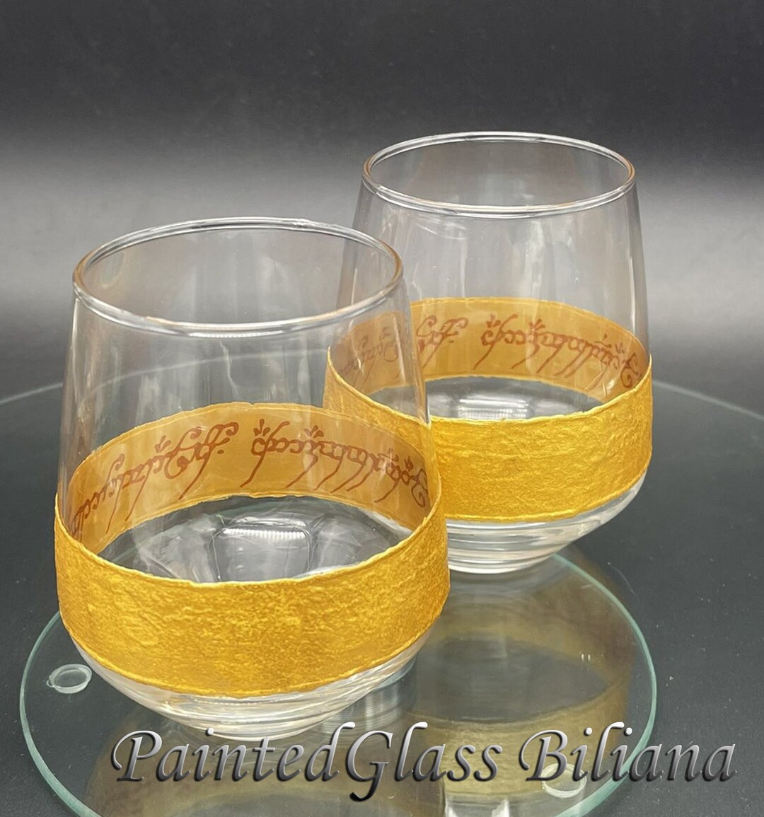LoTR Seigneur des anneaux Ensemble de 2 verres à vin sans tige Etsy France