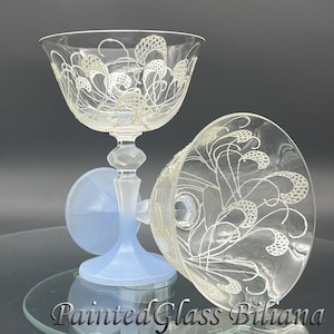 Qualcosa di blu Bicchieri da sposa in cristallo Flute da champagne Set di 2 Set da portata per torta con coltello e paletta, tema matrimonio onde del mare e spiaggia