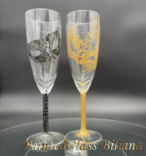 Champagne glasses set on sale of 2